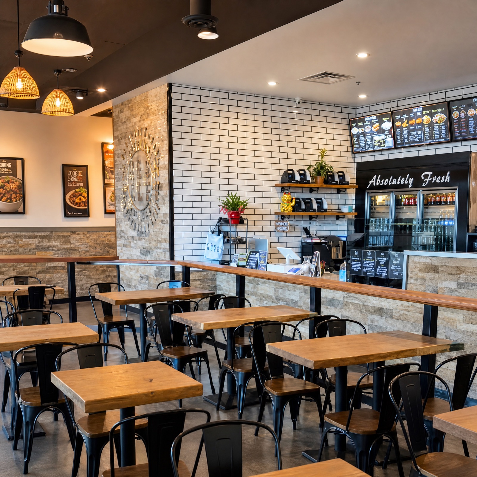 Fresh Alley restaurant interior built by J&R Lam Construction
