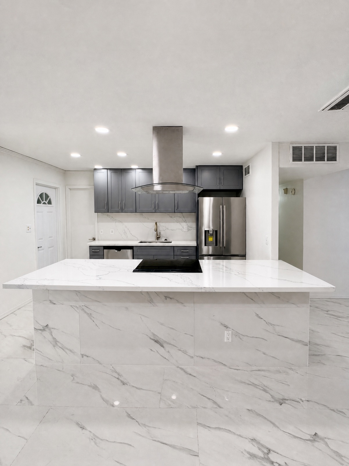 Renovated white marble kitchen in Tempe